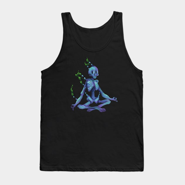 The meditating skeleton Tank Top by molliva design